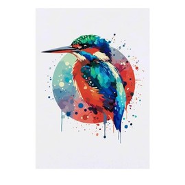 Azeeda 'Bunter Eisvogel' Temporäres Tattoo - Hautfreundlicher & Ungiftiger Abziehbild · Wasserfest (TO00073889)