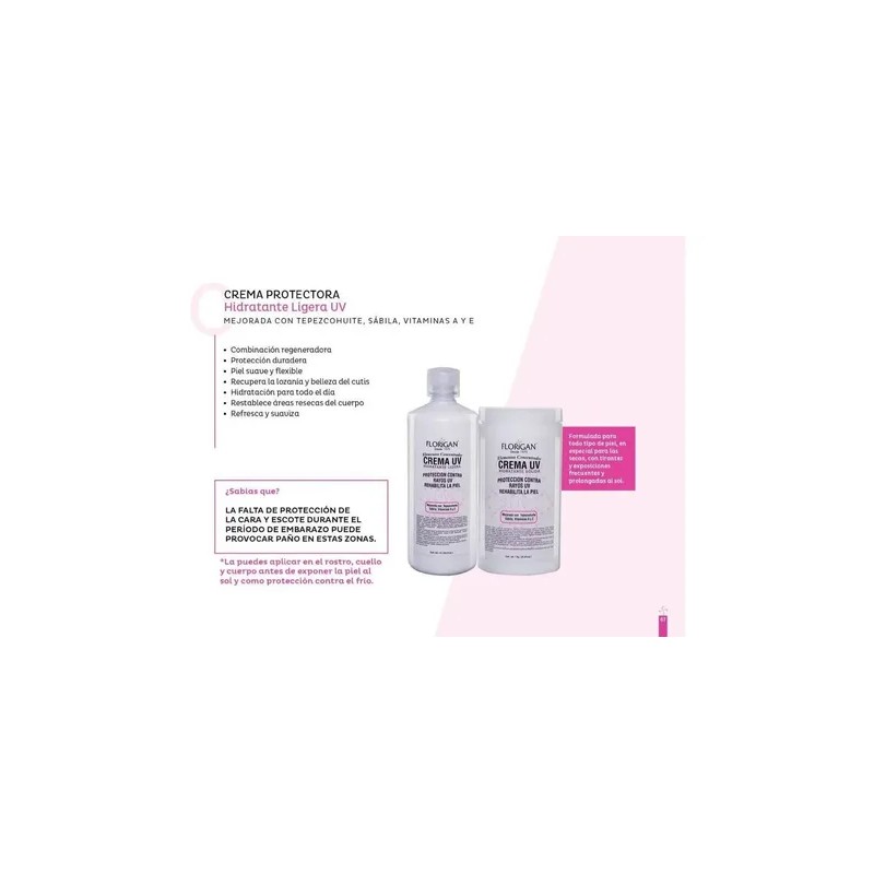 Hidratante Crema Protectora Uv Con Tepezcohuite Sábila 1kg