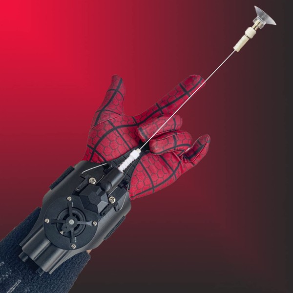Spider Web Shooters That Actually Shoot,7.8ft Real Rope Launcher,Spider Web Gadgets Toy Cool Gadgets for Kids (black)