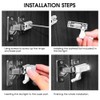 Raguso Pack of 10 White Interior Sensor Hinge LED Light