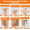 avvkfcmn Little Library Mount – Weather-Resistant Wooden Bracket for Outdoor
