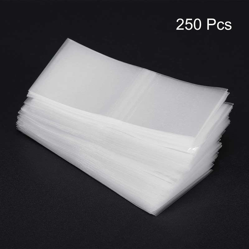 PATIKIL 250pcs 82x40mm Perforated Shrink Bands, PVC Heat Shrink Wrap