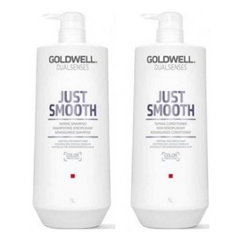 Goldwell Dualsenses Just Smooth 1 Litre Taming Shampoo and Conditioner Bundle