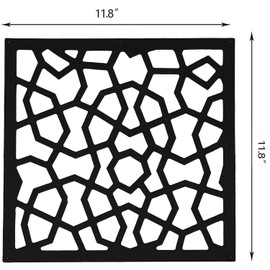 Stepstall 12 Pcs PVC Hanging Room Divider,Thick Decorative Flower Design Room Divider Partitions Panel Screen for Decorating Bedroom Dining Kitchen Office Studio Restaurant Hotel Decor