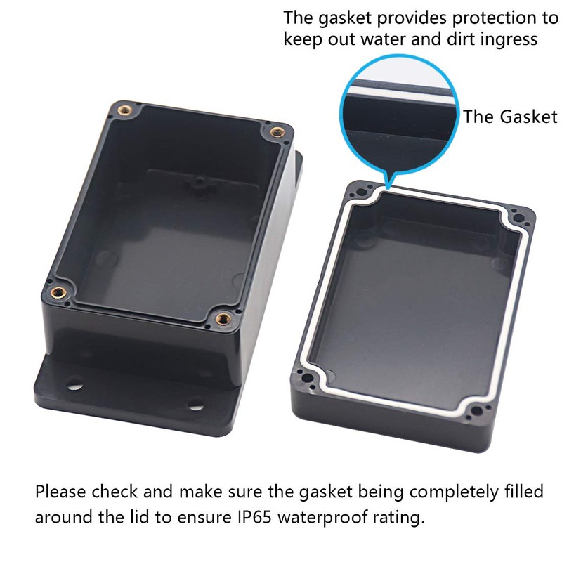 Zulkit Junction Box ABS Plastic Dustproof Waterproof IP65 Universal Electrical