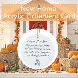 Tivleed New Home Gifts House Warming Gifts New Home Decorative Ornament White Acrylic Friends Couple Family 2025 Homewarming Gifts (7.3x6.8cm)
