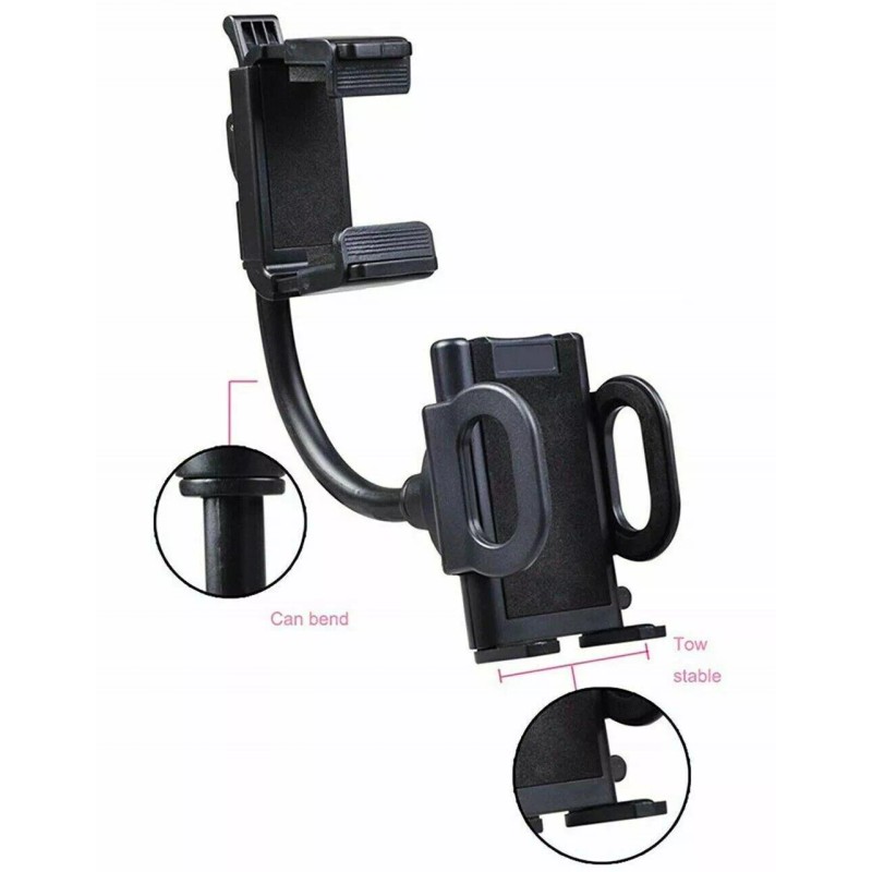 Generic Universal 360° Car Rearview Mirror Mount Stand Holder Cradle