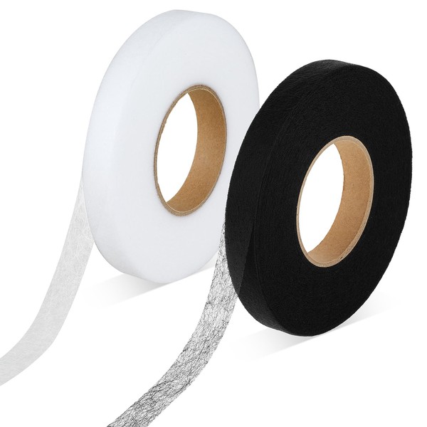 Mabor 15 mm Fabric Fusing Tape, 2 Rolls 140 Yards Iron on Hemming Tape for DIY Garment Sewing Accessories No Need to Sew Hemming Tape for Hemming Pants Curtain Clothes Repairing