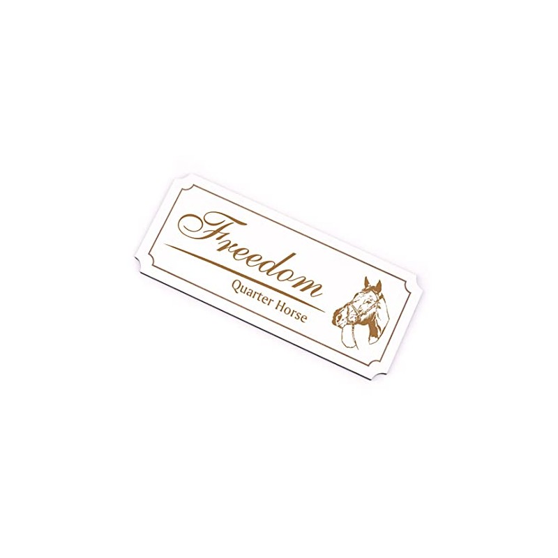 Engraved Sign with American Quarter Horse and Horse Name Motif