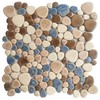 Parrotile Yosemite Matte Pebble Stone Tiles for Shower Floor Bathroom