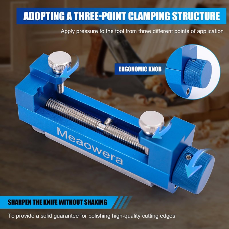 Meaowera Upgraded Honing Guide Tool - Chisel Sharpening Kit with