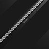 Genérico Collar Cadena Estilo Torzal Acero Inoxidable Unisex Plateado grosor