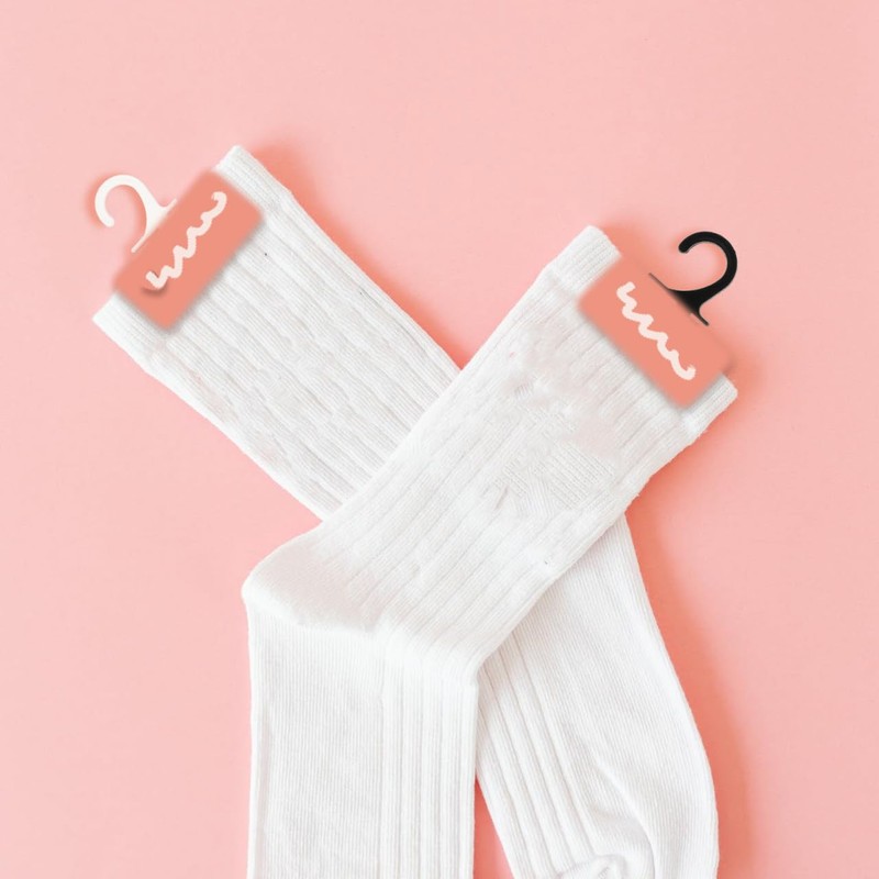 SOESFOUFU Sock Display Hooks Lightweight Plastic Sock Hangers for Retail
