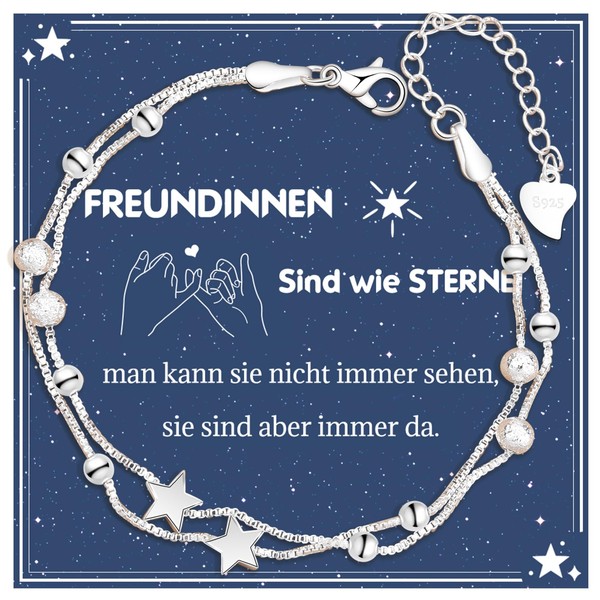 CheersLife Friendship bracelets, best friend gifts, gift girlfriend, star, heart,