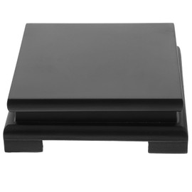 Alipis 1Pc Wooden Square Display Stand Pot Stand Vase Display Risers Teapot Aquarium Lamp Base Ornament Holder Wine Jar Wooden Base (Black)