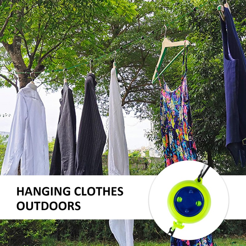 1 Camping Clothesline, Convenient Travel Clothesline, Rotating Storage, Anti Wrapping,