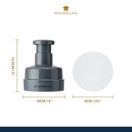 MasterClass Burger Maker Press, Burger Patty Maker for Homemade Burgers, Non-Stick Burger Kit with Burger Mould, 100 Wax Discs and a Recipe Booklet