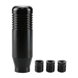 JNNJ Car Manual Replacement Gear Stick, Universal Aluminum Alloy Auto Manual Gear Shift Knob Handle Shifter Lever, Heavy Alloy Transmission Gear Shifter Lever Knob, for Most Cars(Black)