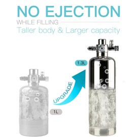 Clscea 1.3 L Aquarium CO2 System Generator with Regulator Solenoid Valve for Aquarium Plants (G600SMini)