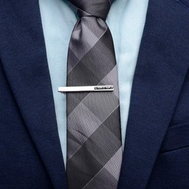 Jonwo Silver/Gold-Plated Crystal Tie Pins for Men in Gift Box 5 cm Men's Tie Clips Tie Clip Tie Business Anniversary Gift Wedding, Brass, Crystal