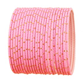 Touchstone Colorful Bangle Collection Indian Bollywood Exclusive Golden Glaze Exotic Textured Colorful Designer Jewelry Bangle Bracelets Set of 24 for Women., XL - Circ 8.6 in-Indn Size 2.12-Dia 2.7