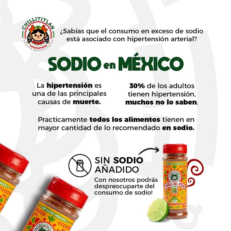 CHILLITITLAN Chilito en Polvo sin Sodio Añadido, 210g