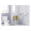 Regadera Latón Cromado Mezcladora De Baño/llave Monomando P Plateado