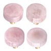 moonsix 4pcs Circle Crystal Stone Polished Drawer Knobs for Kitchen