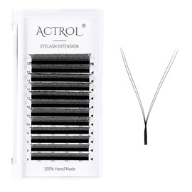 ACTROL YY Eyelashes Extension Lashes Black C Curl 0.07mm 8-12mm Mix Lash Volume Extension Easy Fans Y Shaped Premade Soft Eyelashes Supply