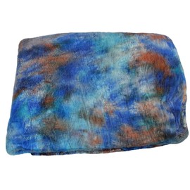 Premium A-Grade Mulberry Silk – Hand-Dyed Blue & Brown Fibers (1kg) | Ideal for Felting, Spinning, Knitting & Crafting