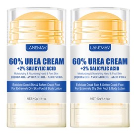ChicNana Urea Foot Cream, 60% Urea Cream plus 2% Salicylic Acid Cracked Heel Repair Cream for Feet and Hand 2pcs Foot Cream for Callus Remover & Nourishes Soften for Hand Foot And Body Care,