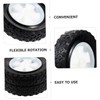 Outanaya 2pcs Solid Mute Rubber Lawn Mower Wheels Heavy-duty Casters