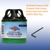 Flame King FK-0.5LB-2 (1/2LB) Refillable Empty Propane Cylinder Tank for