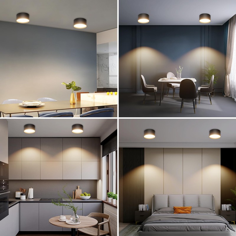 Klighten LED 18 W surface-mounted spotlight, round ceiling spotlights, surface-mounted