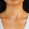 PROSTORY 3CT Moissanite Solitaire Pendant Necklace for Women (Gold)