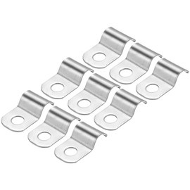 sourcing map 60 Pcs Pipe Strap Fit for 3/16in(5mm) 304 Stainless Steel Strap Clamp with 1 Hole for Conduit or Pipe Fixing