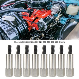 Valve Cover Bolt Set, 8 PCS Bonnet Bolt Stainless Steel Cover Set Fits for 283 302 305 307 327 350 383 400 SBC Eng