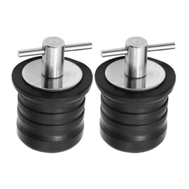 Anxingo 2 Pcs 1-1/4 Inch T-Handle Drain Plug,Twist and Seal Design, Rubber Plug for Boats/Yachts/Kayaks Drain Plug