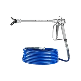 VEVOR Airless Paint Spray Gun and Hose Kit, 3600PSI High Pressure Paint Sprayer Hose Set with 5 Tips, 211, 315, 417, 517, 623, Swivel Joint Airless Spray Gun Kit with Filters, Hose and Extension Rods
