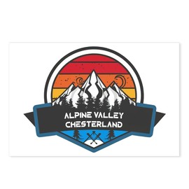 CafePress Alpine Valley Ski Area Chesterland Ohio Postcards (Package of 8), 6"x4" Printed Note Card