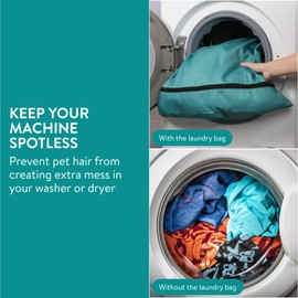 Navaris Pet Laundry Bag - Pet Hair Catcher for Washing Machine to Prevent Dog or Cat Fur Buildup - Wash Bags for Towel, Blankets, Bed, or Bedding - Extra Large