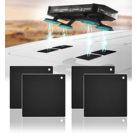 LUMENIX 4PC Magnetic Mounting Mount Pads for Cars Pickup Trucks SUV Aluminum Cab Roof Top, for Magnetic Emergency Strobe Beacon Light Bar Mounts, with Double Sided Sticky Adhesive Sticker Pad