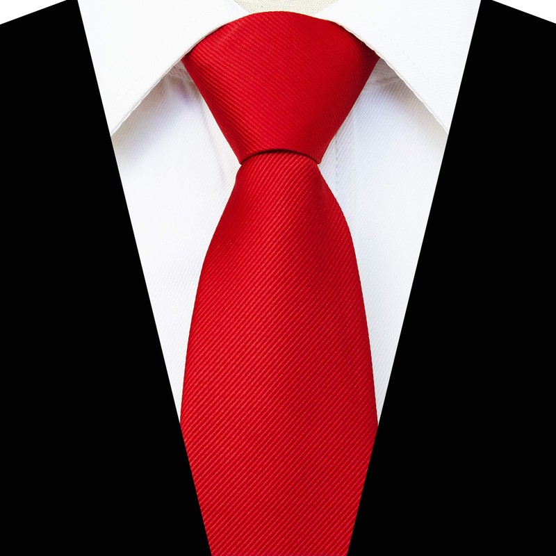 JEMYGINS Mens Red Pre-tied Tie Adjustable Neck Tie