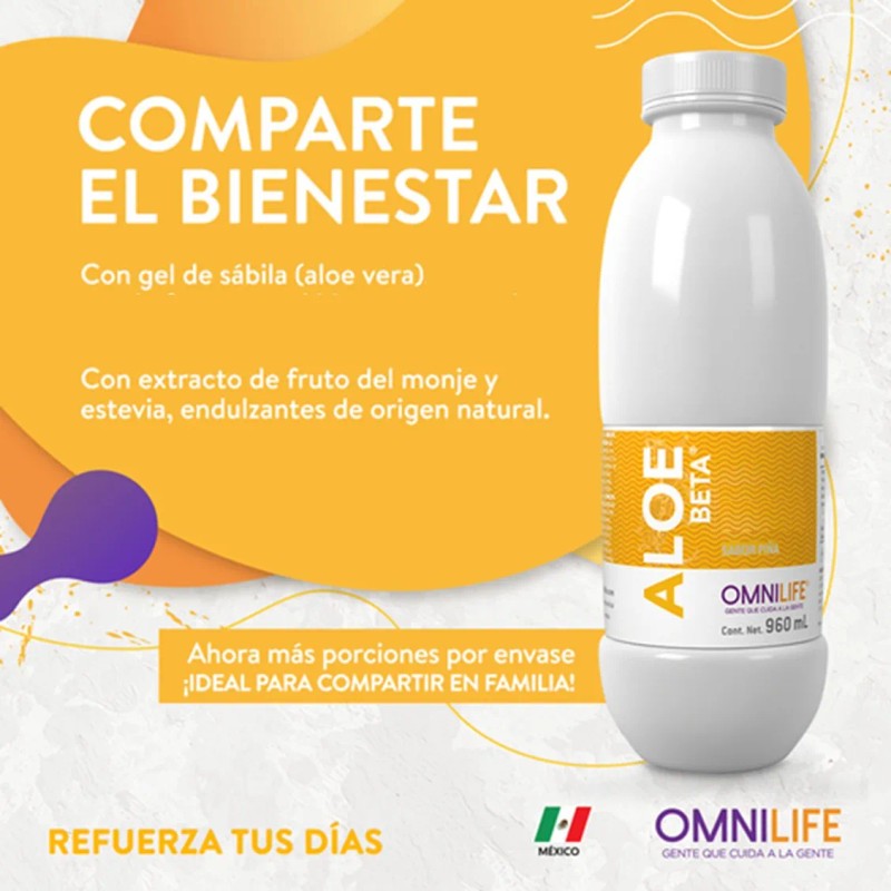Bebida Con Aloe Vera (gel De Sabila) Sabor Piña De