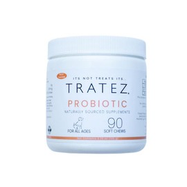 TRATEZ Probiotic Supplement for Dogs - 90 Duck Flavour Soft Chews - Advanced Formula for Premium Gut Health, Digestive and Immune System Support