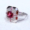 1.7 Carat Natural Rhodolite Garnet Ring, Razzberry Custom Gemstone Designs,