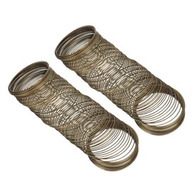 PATIKIL 100 Loops Memory Wire, 2pcs 1mm 18 Gauge Jewelry Wire Craft Wire Memory Steel Wire for Jewelry Making Bracelets Beading DIY Crafts, Cyan