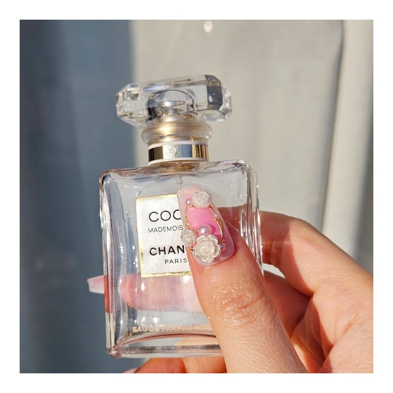 Antique Rose Wall Handmade Nail Tips - Square / 앤틱
