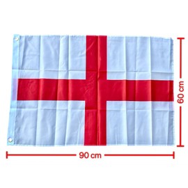St George England Flag, English Cross of St George Flag, 3ft x 2ft, 90cm x 60cm, Double Sided with Brass Eyelets (2)