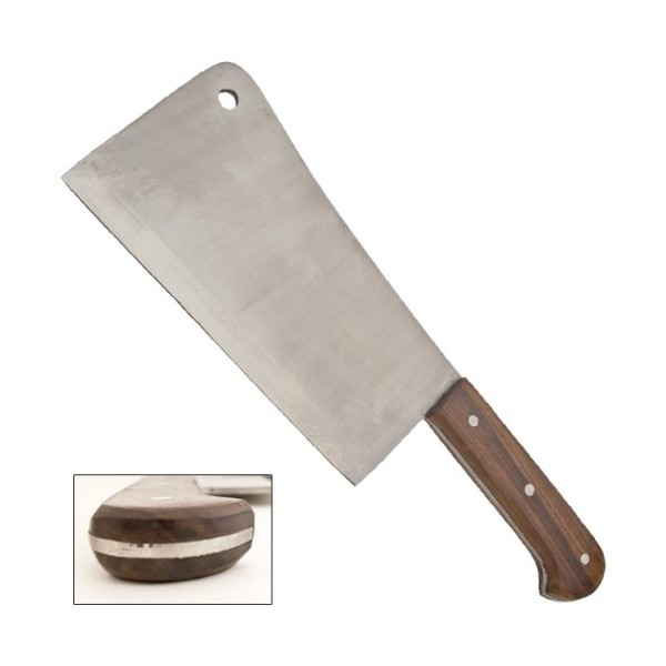 10 inchWooden Handle Meat Cleaver with Full Tang Blade